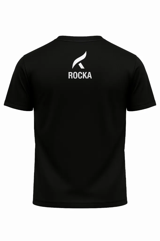 ROCKA T-shirt col V Hommes noir-blanc - back.webp