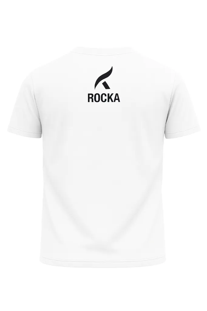 ROCKA T-shirt col V Hommes blanc-noir - back.webp