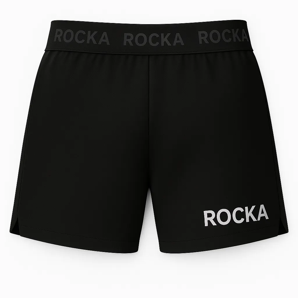 ROCKA Short VICTORY  Hommes elastique - noir-blanc - back.webp