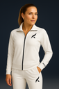 ROCKA Veste training HERITAGE  Femmes blanc-noir -tirette noir - Alma 1.png