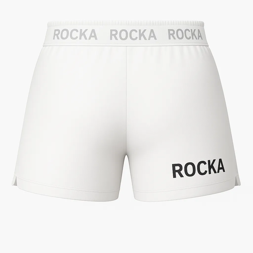 ROCKA Short VICTORY Femmes elastique - blanc-noir - noir - back.webp