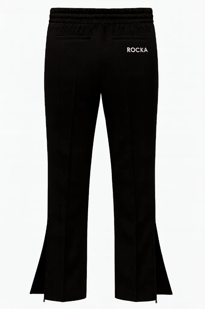 ROCKA Pantalon training HERITAGE  Hommes noir-blanc- bas large - plisé - back.webp