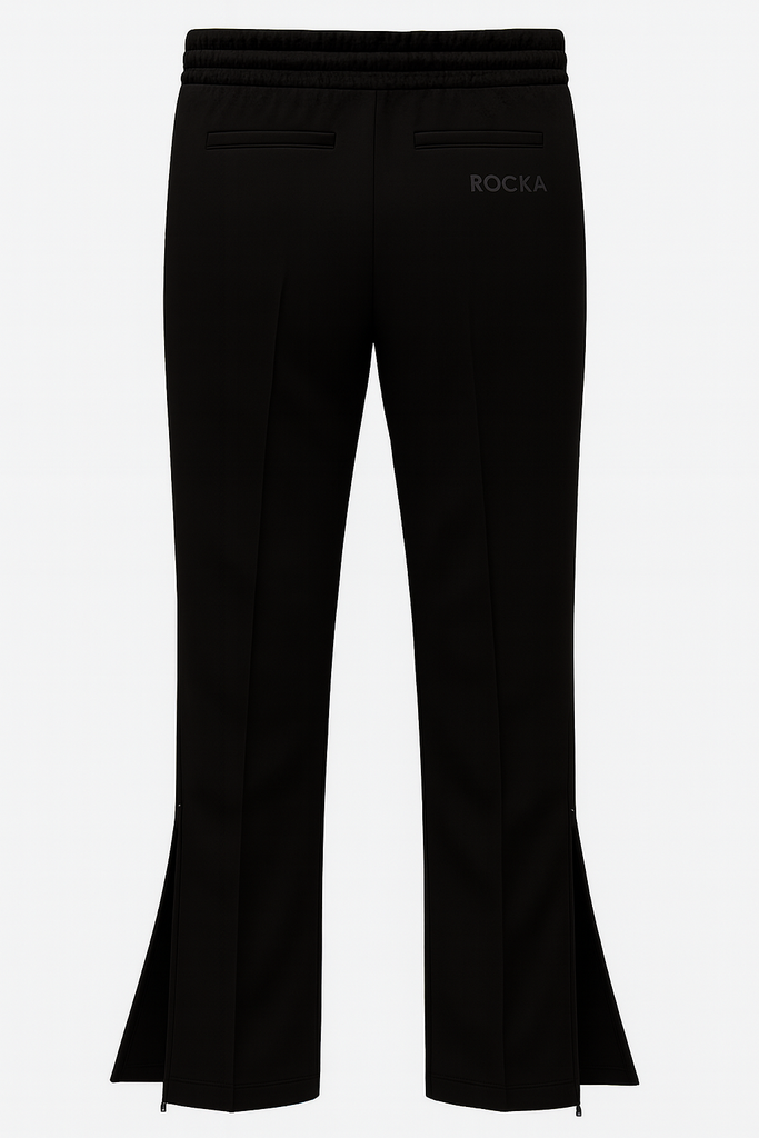 ROCKA Pantalon training HERITAGE  Hommes noir-gris- bas large - plisé - back.png